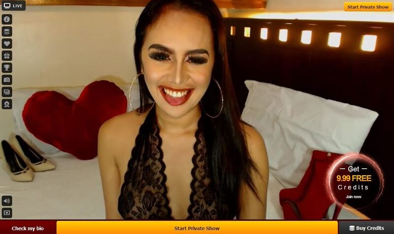 A sexy transgirl HD webcam model featured on LiveJasmin.com