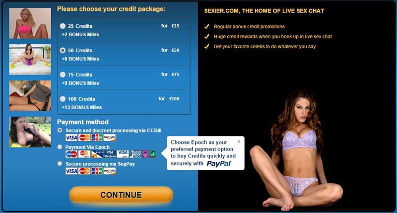Credit Packages At Sexier