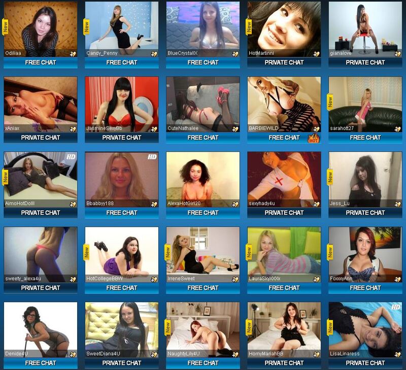 Screenshot of Hot Cam Girls in Live Chat Rooms